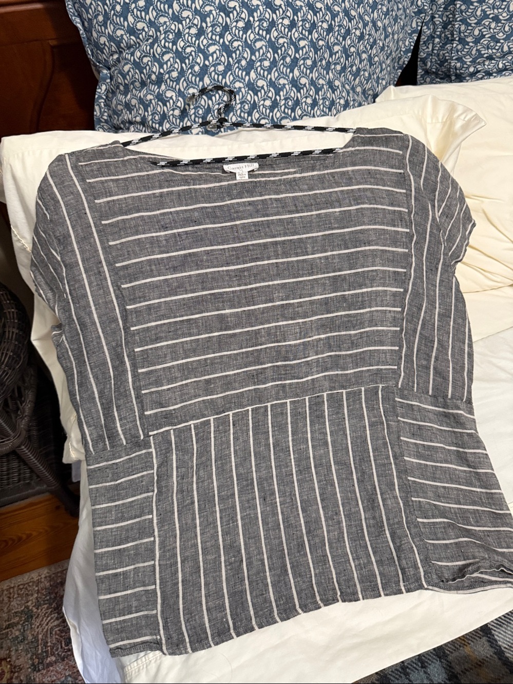 Garnet Hill Linen Cropped Boxy Too